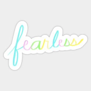 Fearless Colorful Cursive Sticker